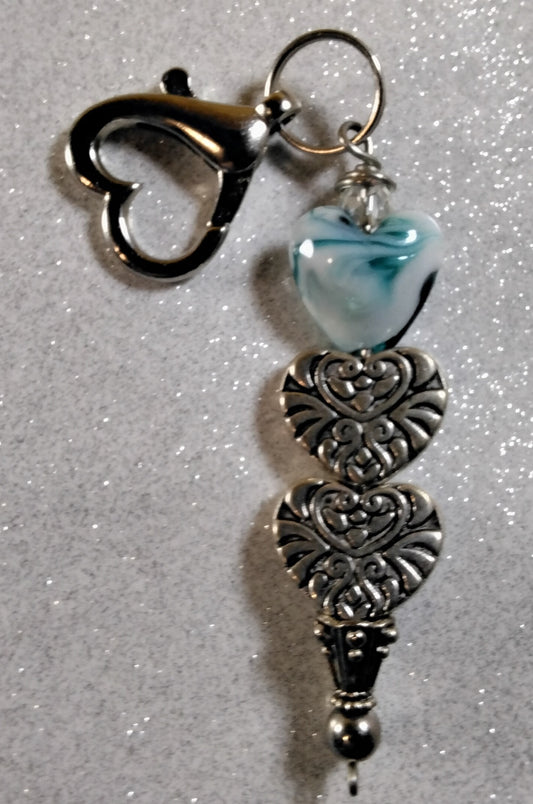 Silver blue all hearts