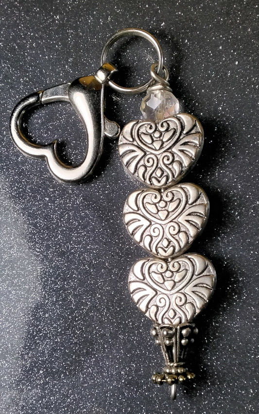 Metal heart silver color